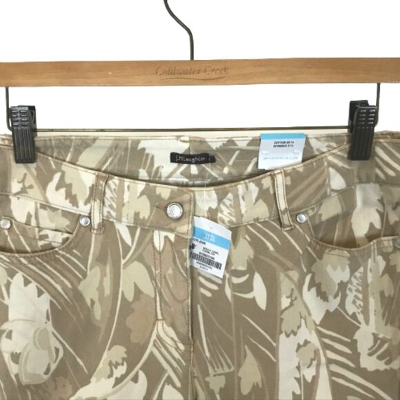 NWT Womens Size 8 8x31 1/2 J. McLaughlin Tan Lexi Denim Slim Fit Jeans NEW - Picture 3 of 6